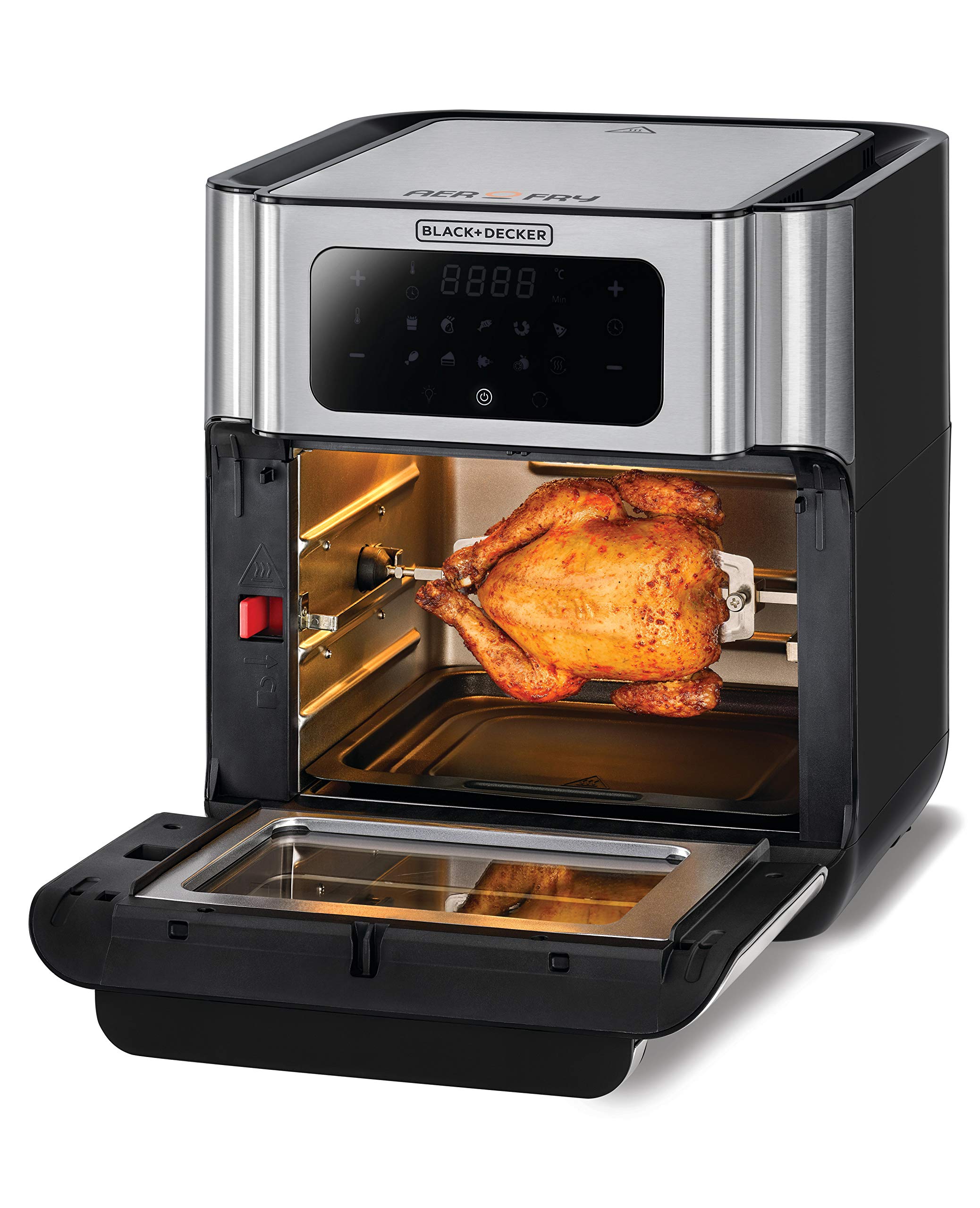 Black & Decker XL Digital Air Fryer Oven 1500W 12L, 10 Presets 360° Rapid Air Convection من بلاك + ديكر 1500 واط سعة 12 لتر، 10 اعدادات مسبقة وتقنية الحمل الحراري السريع 360 درجة للتحكم Black & Decker XL Digital Air Fryer Oven 1500W 12L, 10 Presets 360° Rapid Air Convection من بلاك + ديكر 1500 واط سعة 12 لتر، 10 اعدادات مسبقة وتقنية الحمل الحراري السريع 360 درجة للتحكم